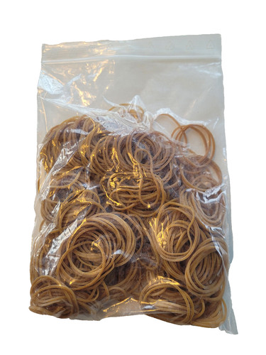 100g gummibänder braun - gummibänder,