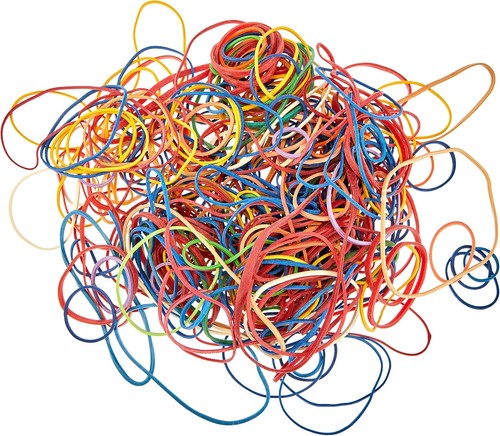 Elastische gummibänder 100 g - 100,