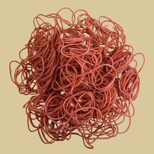 Gummibänder 60 x 1 x 1 mm rot