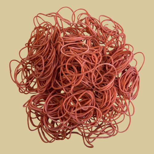 Gummibänder 1 mm rot - 1,