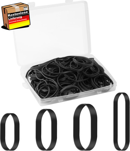 120 schwarze gummibänder - 120,